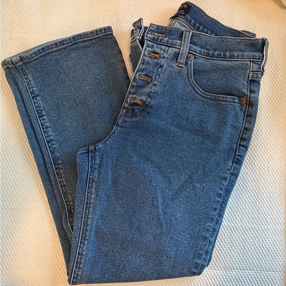 J. Crew Mid Rise Flair Crop Blue Jeans size 27
